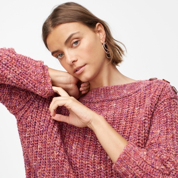 J.Crew Button-Detail Chunky Knit Pullover - Picture 4 of 10